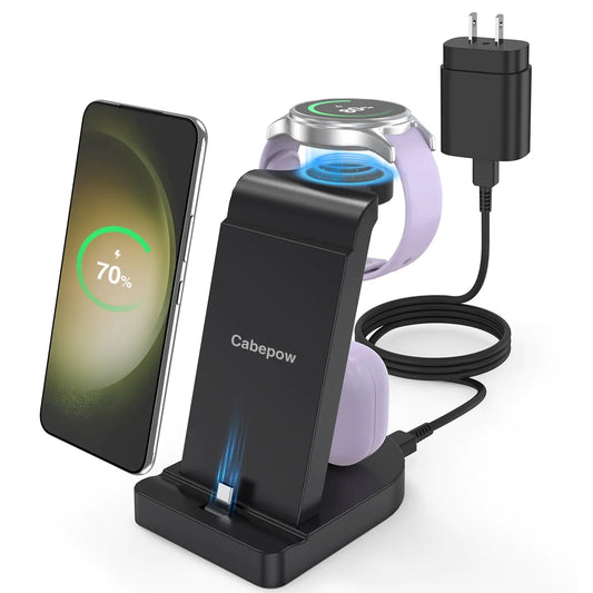 3 in 1 Fast Wireless Charging Station for Multiple Samsung Devices