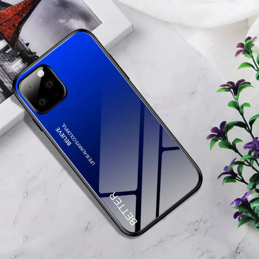Customized Gradient Glass Phone Case for iPhone