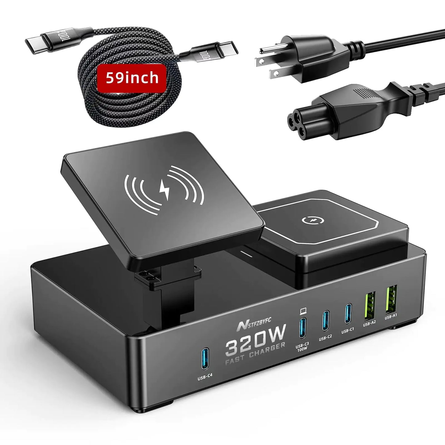 8 in 1 Wireless Magnetic Travel Charger for Multiple iPhone Devices